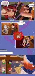 3d 3girls accident accidental_vore angel christmas comedy comic demon demon_girl english english_text evil_grin evil_smile gabriel_dropout gabriel_tenma_white halo henbor hi_res lamia naga original_character raphiel_shiraha_ainsworth satanichia_kurumizawa_mcdowell school_uniform unbirthing uncensored vignette_tsukinose_april vore