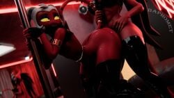 3d_(artwork) abs anal anal_sex anthro ass baphomet_(artist) big_butt black_clothing clothed clothing dancing demon demon_humanoid detailed detailed_background digital_media_(artwork) duo duo_focus enjoying erection femboy fingerless_gloves fingers from_behind_position genitals glistening gloves gold_(metal) grabbing group gynomorph gynomorph/male gynomorph_humanoid gynomorph_penetrating gynomorph_penetrating_male hair hand_on_butt handwear hellaverse helluva_boss hi_res horn humanoid humanoid_on_humanoid humanoid_penetrated humanoid_penetrating humanoid_penetrating_humanoid humanoid_penetrating_male imp intersex intersex/male intersex_humanoid intersex_penetrating intersex_penetrating_male latex latex_clothing latex_legwear latex_stockings legwear looking_pleasured male male_penetrated moxxie_(helluva_boss) muscular nude open_mouth partially_clothed penetration penile penile_penetration penis penis_in_ass pole pole_dancing red_body red_skin sallie_may_(helluva_boss) sex sharp_teeth smile stockings tail tail_grab tail_pull teeth thick_thighs thigh_highs topwear white_hair wide_hips widescreen yellow_eyes yellow_sclera