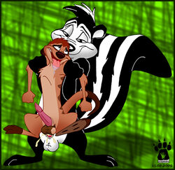 2009 2boys anal anal_sex atimon balls closed_eyes cum disney duo feral gay looney_tunes male male_only mammal meerkat mongoose orgasm penetration penis pepe_le_pew sex skunk smooth_fur the_lion_king timon warner_brothers yaoi