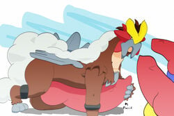 abstract_background absurd_res danjen entei hi_res hyper legendary_pokemon looking_at_viewer male nintendo penis pokemon pokemon_(species) raikou simple_background suicune video_games yaoi