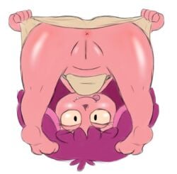 anus ass bluelimelight bottomless fee harvey_beaks_(series) pussy solo upside-down