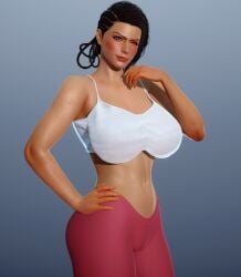 1girls 3d 3d_(artwork) ass azucena_milagros_ortiz_castillo bandai_namco beach big_ass big_breasts breasts brown_hair clothing dark-skinned_female dark_skin earrings erect_nipples female female_only flower_in_hair green_eyes hair_ornament huge_breasts human latina medium_hair namco peruvian peruvian_female pose seductive solo standing swimwear tekken tekken_8 thick_thighs video_game_character voluptuous voluptuous_female wide_hips