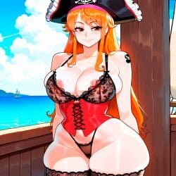 1female absurd_res ai_assisted ai_generated ass big_ass big_breasts big_butt big_thighs breasts corset female frilly_panties high_resolution highres king_ai large_ass large_breasts large_butt lingerie lingerie_bra lingerie_panties lingeries_office massive_ass massive_breasts massive_butt massive_thighs nami_(one_piece) one_piece orange_eyes orange_hair pirate_hat stable_diffusion stockings thick_ass thick_butt thick_legs thick_thighs thigh_thighs thighs