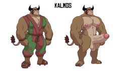 abs animasanimus anthro balls bara biceps big_balls big_penis bovid bovine bulge erection fur furry grizzlygamerdev humanoid_genitalia humanoid_penis male male_nipples male_only mammal manly muscular_anthro muscular_male nipples nude pecs penis surviving_purge_(grizzlygamerdev) vliir