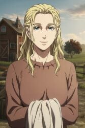 ai_generated arnheid blonde_hair blue_eyes farm not_porn vinland_saga