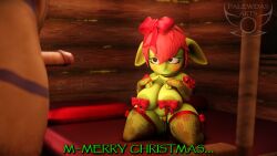 16:9 3d_(artwork) 4_fingers amber_eyes areola barn_(palewdas) barn_(palewdasarts) bed big_breasts big_ears biped blush breasts christmas christmas_clothing clothed clothing digital_media_(artwork) dripping druid ear_piercing ear_ring erection fantasy female female_humanoid fingers fluids_on_ground genitals goblin goblin_female green_body green_skin hair hi_res human humanoid lace_stockings larger_male lingerie magic_user male male/female mammal markings mina_(palewdasarts) mostly_nude_female nipple_piercing nipples nude_humanoid nude_male paladin palewdas_arts palewdasarts_(modeler) penis piercing red_hair ribbons ring_piercing short_stack shortstack shy sitting sitting_on_bed size_difference slightly_chubby tagme tavern thick_thighs tribal tribal_markings tribal_spellcaster vaginal_fluids widescreen