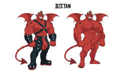 abs animasanimus balls bara biceps big_balls big_penis demon demon_horns devil devil_horns erection grizzlygamerdev male male_nipples male_only manly muscular_male nipples nude pecs penis red_body red_skin surviving_purge_(grizzlygamerdev) vliir