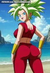 ai_generated aindroidparanoid ass ass_focus ass_grab back_view big_breasts busty cameltoe curvy dragon_ball dragon_ball_super fat_ass fat_butt female female_only fit_female from_behind grabbing_ass green_eyes green_hair huge_ass huge_breasts huge_butt kefla kefla_(dragon_ball) large_ass large_breasts large_butt massive_ass massive_butt outdoors squeezing squeezing_butt stable_diffusion voluptuous