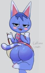 1girl 1girls 2023 2023s animal_crossing anthro artist_name artist_signature ass bedroom_eyes big_ass big_butt black_eyes blue_body blue_fur blue_hair bottomless breasts butt caffeinelewds dat_ass dat_butt domestic_cat dress dress_lift eyelashes fat_ass fat_butt felid feline felis female female_focus female_only fur furry furry_female grey_background hair half-closed_eyes hi_res holding_panties looking_at_viewer looking_back mammal narrowed_eyes nintendo panties pink_inner_ear red_panties rosie_(animal_crossing) signature simple_background solo solo_female solo_focus tail thick thick_ass thick_butt thick_thighs thighs underwear