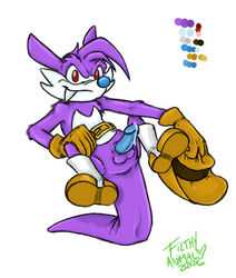 2006 balls belt clothing fang_the_sniper fangs filthy_animal footwear hat heart penis purple_fur red_eyes shoes sonic_(series) sonic_the_hedgehog_(series)