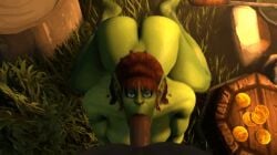 1boy 1girls 3d animated big_ass big_breasts big_penis blizzard_entertainment female green_skin interspecies kaminakirei male male/female muscular muscular_female oral oral_penetration oral_sex orc orc_female outdoor_sex outdoors outside size_difference source_request sucking sucking_penis warcraft world_of_warcraft