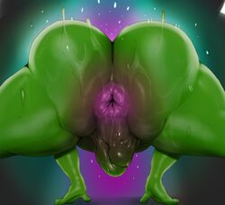 1boy 2015 anthro anus ass backsack balls big_anus big_butt big_thighs gastropod huge_butt justmegabenewell male male_only nude penis presenting slime slug slug_boyfriend solo sweaty_balls swinging_balls twerking