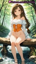 1girls 2025 ai ai_assisted ai_generated anime anime_style bangs bare_shoulders barefoot blouse blush bottomless breasts brown_eyes brown_hair bust busty cleavage cleft_of_venus collarbone corset cross-laced_clothes day feet female female_focus female_only final_fantasy final_fantasy_ix foot_fetish forest frilled_shirt frilled_sleeves frills full_body garnet_til_alexandros_xvii grin hentai hi_res high_quality high_resolution highres legs long_hair long_sleeves looking_at_viewer low-tied_long_hair medium_breasts natsuyoru nature navel no_panties non-asian off-shoulder_shirt off_shoulder official_alternate_costume outdoors paipan patreon puffy_long_sleeves puffy_sleeves pussy rock shaved_vagina shirt sitting smile soaking_feet solo solo_female stable_diffusion sunlight teeth thighs toes tree uncensored underbust vagina very_long_hair voluptuous voluptuous_female water wet white_shirt