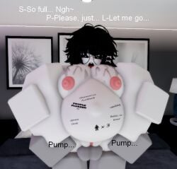 3d bedroom belly_expansion black_hair cum cum_on_breasts cumflated_belly cumflation forced forced_impregnation full_nelson impregnation inflation nonconsensual pregnant rape roblox roblox_avatar roblox_studio robloxian text vaginal_penetration vaginal_rape vaginal_sex white_skin