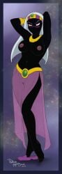 alien alien_girl alien_humanoid alien_only cartoon_network duck_dodgers female female_focus female_only looney_tunes martian martian_(duck_dodgers) mouthless mouthless_female phathusa queen_tyr'ahnee slit_skirt topless topless_female warner_bros warner_brothers