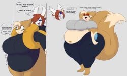 2021 2_tails 3_toes absurd_res ahoge ambiguous_gender anthro anthrofied ass bailey_(dewwydarts) bailey_(dewwydartz) bbw belly belly_overhang big_ass big_belly big_breasts big_butt black_clothing black_topwear blue_eyes blush bodily_fluids bodily_noises breasts buckteeth cinderace clothed clothing dewwydarts dewwydartz dialogue dipstick_tail disembodied_head duo english_text eyewear fangs feet female floatzel fur furry game_freak generation_4_pokemon generation_8_pokemon glasses grey_background hair hi_res huge_breasts huge_butt huge_hips huge_thighs inner_monologue male markings motion_lines motion_outline multi_tail multicolored_body multicolored_fur nintendo obese obese_anthro obese_female one-piece_swimsuit onomatopoeia orange_body orange_fur orange_hair overweight overweight_anthro overweight_female panicking pokemon pokemon_(species) pokemorph red_body red_eyes red_fur red_hair repeated_internal_monologue repeated_text rumbling_stomach sharp_teeth simple_background simple_eyes sound_effects speech_bubble steve_(dewwydarts) steve_(dewwydartz) stuck sweat sweatdrop swimwear tagme tail tail_markings tan_hair teeth text thick_thighs thinking thought_bubble toes topwear tremble_spikes two_tone_body two_tone_fur white_body white_fur wide_hips