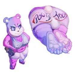 1:1 alpha_channel animal_crossing anthro ass bear belly big_breasts big_butt bottomwear breasts bulge claws clothing colored_nails crop_top curling_toes designer_clothes digital_drawing_(artwork) digital_media_(artwork) doomsday_(doomsday-ent) doomsday_anthro feet foot_focus footwear fur genital_outline glistening glistening_body glistening_skin gynomorph handbag hi_res hotpants intersex judy_(animal_crossing) leg_tattoo looking_at_viewer mammal multicolored_body multicolored_fur nails navel nintendo pawpads paws pedicure sandals shirt shoes short_stack shorts skindentation slightly_chubby slightly_chubby_anthro slightly_chubby_gynomorph slightly_chubby_intersex smug_face sparkles sparkling_eyes tattoo text text_on_clothing text_on_topwear thick_thighs toe_claws toes topwear ursine wedge_sandals wide_hips