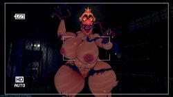 16:9 anthro avian bird chica_(fnaf) chicken female five_nights_at_freddy's five_nights_at_freddy's_2 galliform gallus_(genus) hi_res hketikill humanoid machine nightmare_fuel nude nude_anthro nude_female phasianid robot robot_anthro scottgames solo widescreen wire withered_chica_(fnaf) yellow_body