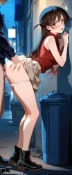 1boy 1girl ass ass_grab blush clothed_sex hetero long_hair motion_lines open_mouth panties pants panty_pull penis rain sex solo_focus trembling underwear white_panties kanojo_okarishimasu mizuhara_chizuru sunori ai_generated uncensored