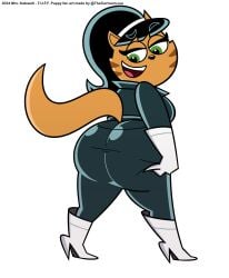 accurate_art_style big_ass clothed clothing grabbing_ass markings milf mrs._katswell nickelodeon squish suit t.u.f.f._puppy the_cartoon_love thick_ass thick_hips thick_legs thick_thighs thigh_highs