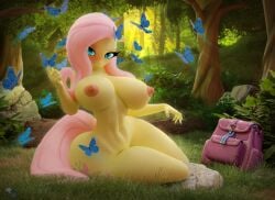 3d_(artwork) absurd_res anthro arthropod blender_(artwork) butterfly digital_media_(artwork) equid equine female fluttershy_(mlp) friendship_is_magic hasbro hi_res hooves-art horse insects lepidopteran mammal my_little_pony pony solo