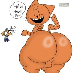 1:1 anthro ass balls big_balls big_bulge big_butt big_penis brown_body brown_fur bulge canid canine canis claws clothing dav_pilkey dogman_(character) dogman_(series) domestic_cat domestic_dog duo evil_face evil_laugh felid feline felis flat_tail fur genitals hi_res huge_balls huge_bulge huge_butt huge_cock huge_hips huge_thighs kittycatz laugh lines_on_body male male/male mammal orange_body orange_fur orange_skin penis petey_the_cat police police_badge police_dog police_hat police_officer police_uniform speech_bubble teeth teeth_showing text thick_thighs thinking thought_bubble uniform whiskers wide_eyed wide_hips