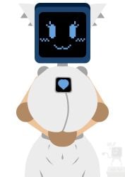 :3 big_breasts blue_eyes cat_ears incredibox incredibox_mod large_breasts monitor_head robot robot_girl robot_humanoid screen_face sepbox simple_background white_background white_body wide_hips