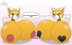 2024 2girls aggressive_retsuko aggretsuko anthro big_breasts big_nipples blush blush blush_lines breasts breasts_bigger_than_head breasts_out chocker dropedartist enormous_breasts exposed_breasts furry furry_breasts furry_ears furry_only huge_breasts looking_at_partner nipples piercing piercings retsuko sanrio self_upload smile smiley_face smiling smiling_at_viewer