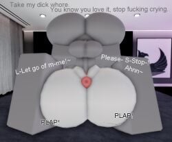 3d bedroom black_hair forced forced_vaginal mating_press nonconsensual rape roblox roblox_avatar roblox_studio robloxian text vaginal_penetration vaginal_rape vaginal_sex white_skin