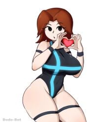 1girls big_breasts breasts brown_hair busty clavicle clothed dodo-bot dodobot female female_only heart heart_symbol huge_breasts looking_at_viewer mii mii_gunner mii_gunner_(smash_4) mob_face navel_visible_through_clothes nintendo solo solo_focus straps sumata super_smash_bros. super_smash_bros._for_nintendo_3ds_and_wii_u super_smash_bros._ultimate swimsuit thick_thighs thighs white_background