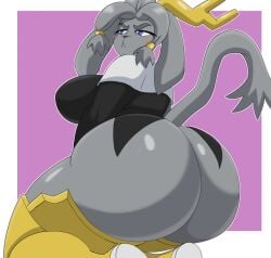 big_ass big_breasts big_thighs blush blush furry furry_female goat huge_ass large_breasts mechspazer pseudoregalia sybil_(pseudoregalia)