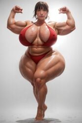 ai_generated big_biceps big_breasts huge_breasts hyper_breasts large_breasts lube muscle_mommy muscular muscular_female pout real_person realistic soogs_x