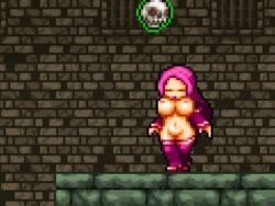 animated breasts female libra_heart lucia_(succubus) nude pixel_art plump purple_hair solo succubus_(game)