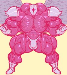 balls bara big_muscles big_penis bulge flaccid galacta_knight kirby_(series) male male_only muscles muscular nintendo penis ripped-saurian solo solo_male wings