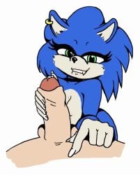 2d 2d_animation animated biting_lip blue_body blue_fur cock_and_balls color colored dirtydooddlez doood fangs green_eyes handjob horny_female human human_male interspecies looking_at_viewer male male_pov mp4 no_sound pov rule_63 smile sonic_(series) sonic_the_hedgehog sonic_the_hedgehog_(film) sonic_the_hedgehog_(series) sonique_the_hedgehog tagme video white_background