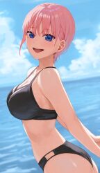 bikini bikini_bottom bikini_top breasts busty go-toubun_no_hanayome nakano_ichika pink_hair swimsuit swimwear