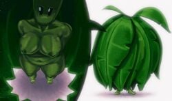 breast dendra_enigma dripping_nipples female hide humanized humanoid nipples plants_vs_zombies pvz simple_background umbrella_leaf_(pvz) zack_main