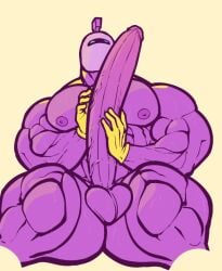 balls bara big_muscles big_penis boner erection helmet kirby_(series) lanzer male male_only muscles muscular nintendo nude penis ripped-saurian solo solo_male