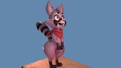 3d anthro ass balls big_butt coon digital_media_(artwork) femboy genitals hi_res indigo_park male mammal penis procyonid raccoon rambley_raccoon small_penis solo tail