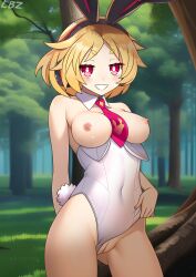 breasts bunny_ears bunny_girl bunnysuit disgaea disgaea_5 disgaea_rpg exposed_breasts exposed_pussy future_usalia large_breasts lbz nippon_ichi_software pussy usalia_(disgaea)