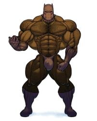 balls bara big_muscles big_penis black_panther_(marvel) black_panther_(series) body_hair bulge flaccid male male_only marvel marvel_comics mask muscles muscular penis ripped-saurian solo solo_male t&#039;challa