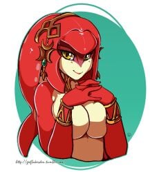 mipha from breath of the wild by geeflakes