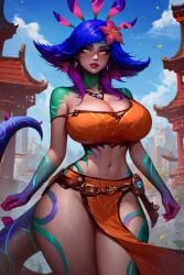 ai_generated big_breasts female fully_clothed huge_breasts league_of_legends mature_female neeko safe_for_work