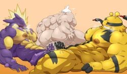 3boys abs amped_toxtricity anal anal_sex anthro anthro_penetrating anthro_penetrating_human ass back_muscles bara big_ass big_dom_small_sub big_muscles big_nipples big_pecs big_penis blush bodily_fluids breath cum cum_drip cum_in_ass cum_inside cum_on_ass cum_on_leg cum_on_penis cumshot daddy dilf dominant double_anal double_penetration dripping ejaculation electivire erect_nipples erection facial_hair frottage fur gay gay_anal gay_sex generation_4_pokemon generation_8_pokemon genital_fluids genitals grin group group_sex gym_leader hair hi_res huge_cock huge_muscles huge_nipples huge_pecs human human_on_anthro human_penetrated hunk interspecies larger_anthro larger_male leaking_cum looking_pleasured maldu male male/male male_only male_penetrated male_penetrating male_penetrating_male mammal moustache multicolored_body muscular muscular_anthro muscular_human muscular_male musk nintendo nipples nude orgasm pecs penetration penile penile_penetration penis penis_in_ass pokemon pokemon_(species) pokephilia purple_body sex simultaneous_orgasms size_difference smaller_human smaller_male smaller_penetrated smile striped_body striped_fur stripes sweat threesome toxtricity trio wattson_(pokemon) white_hair yaoi yellow_body yellow_fur