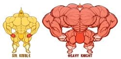 balls bara big_muscles big_penis bulge flaccid heavy_knight kirby_(series) male male_only massive_muscles muscles muscular nintendo penis ripped-saurian sir_kibble