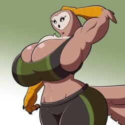 1girls big_breasts breasts cleavage female furry huge_breasts lunarartstudios_(artist) tagme thick_thighs wide_hips