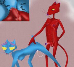 after_sex all_fours anthro balls bodily_fluids breasts cartoon_network close-up courage_the_cowardly_dog cum cum_in_pussy cum_inside cum_string duo erection felid female fergurina genital_close-up genital_fluids genitals hi_res holding_butt illegaleel katz_(courage_the_cowardly_dog) male male/female mammal penetration pussy sex sound_effects sweat the_dirdy_birdy vaginal_penetration vaginal_penetration