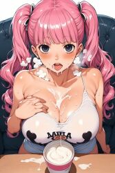 ai_generated artist_request female female_focus female_only one_piece perona pink_hair