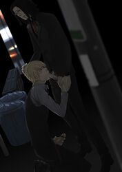 2boys durarara!! fellatio gay hairlocs multiple_boys oral penis public yaoi