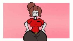 1girls 2d 2d_(artwork) 2d_artwork acorn_hair animated annoyed_expression big_breasts bouncing_ass bouncing_breasts breasts female female_focus female_only gif huge_ass jstolpa roblox robloxian shaking_hips solo_female tagme thick_thighs thighs